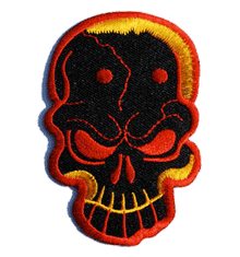 ORANGE AND YELLOW SKULL